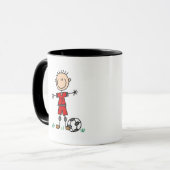 Mug T-shirts et cadeaux uniformes rouges du football (Devant gauche)