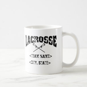 Mug T-shirts personnalisé de lacrosse de cité d'équ