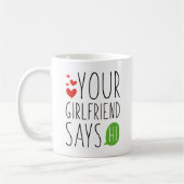 Mug Ta copine te dit bonjour (Gauche)