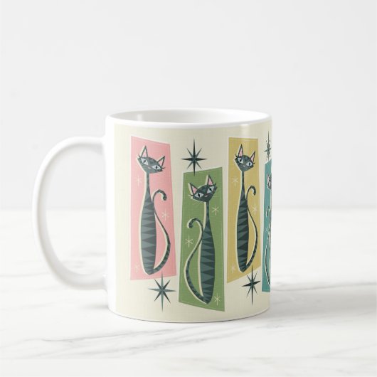 Mug Tabbies Rétro Patchwork ©studioxine (Gauche)