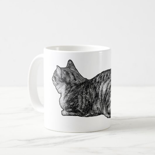 Mug Tabby avec pattes coupées (Devant gauche)