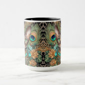 Mug Tabby Bengal Chat Floral Art (Centre)
