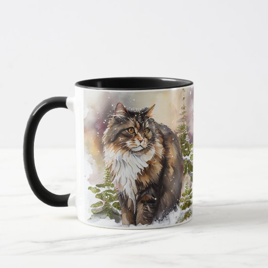 Mug Tabby Brown Et Blanc Maine Coon Tabby Cat (Gauche)