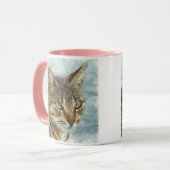 Mug Tabby Cat Étonnant Gros Plan Graphite Portra (Devant gauche)