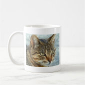 Mug Tabby Cat Étonnant Gros Plan Graphite Portra (Gauche)