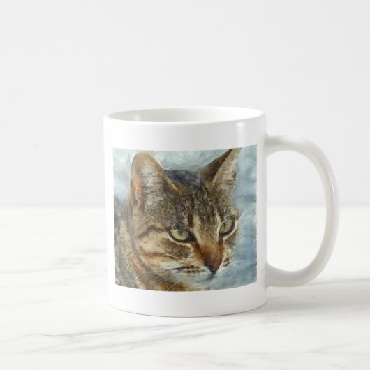 Mug Tabby Cat Étonnant Gros Plan Graphite Portra (Droite)