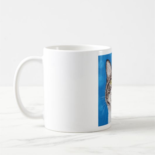 Mug Tabby Cat Peinture (Gauche)