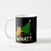 Mug Tabby Cat Xmas Cat Pushing Christmas Tree Over Cat (Gauche)