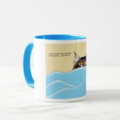 Mug Tabby Chat Pékin Bleu Drôle (Devant gauche)