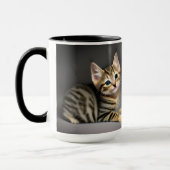 Mug Tabby chatte moelleux chatte bébé (Gauche)