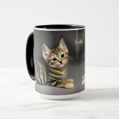 Mug Tabby chatte moelleux chatte bébé (Devant gauche)