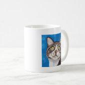 Mug Tabby Cute Peinture Chat (Devant droit)