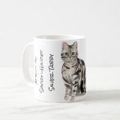 Mug Tabby en argent à courte distance américain (Devant gauche)