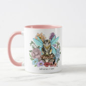 Mug Tabby Fairy Cat Mushroom Floral (Gauche)
