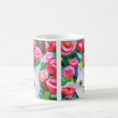 Mug Tabby Gris Chat Avec Jolies Fleurs Chat Artistique (Centre)