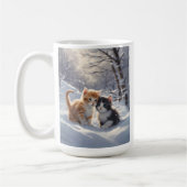 Mug Tabby gris orange et chats blancs (Gauche)