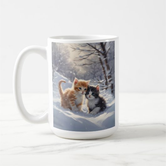Mug Tabby gris orange et chats blancs (Gauche)