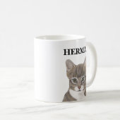 Mug Tabby Gris Personnalisé (Devant droit)