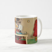 Mug tabby kitten secrétaire RPPC (Devant droit)