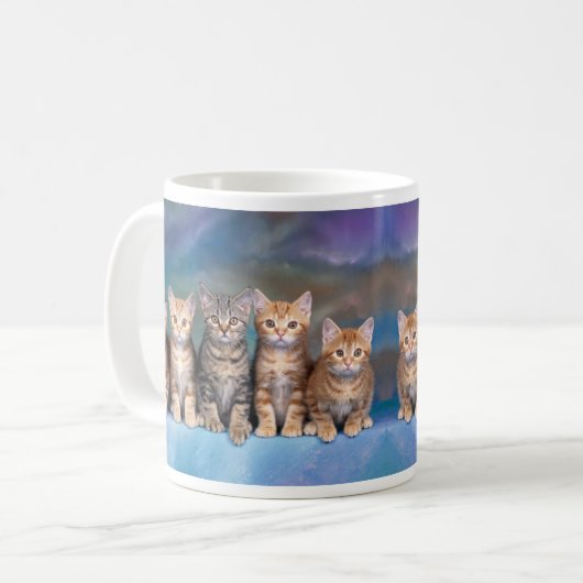 Mug Tabby Kittens dans une rangée (Devant gauche)