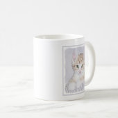 Mug Tabby Orange Kitten Peinture - Art Chat original (Devant droit)