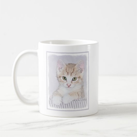 Mug Tabby Orange Kitten Peinture - Art Chat original (Gauche)