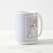 Mug Tabby Orange Kitten Peinture - Art Chat original (Devant droit)