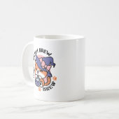 Mug Tabby Witch Brew – Joli design de chat d'Halloween (Devant gauche)