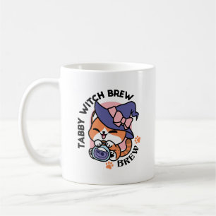 Mug Tabby Witch Brew – Joli design de chat d'Halloween