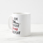 Mug Table de billard drôle blague de visée (Devant gauche)