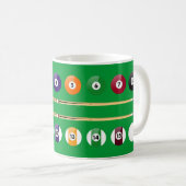 Mug Table de billard et balles (Devant droit)