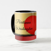 Mug Table de tennis paddle et balle Élégant Arrière -  (Devant gauche)
