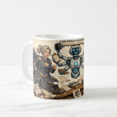 Mug Table d'écrivain AI Superhero Café -  (Devant gauche)