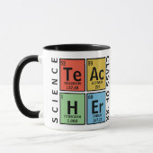 Mug Table des éléments de l'enseignant scientifique (Gauche)