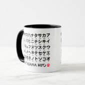 Mug Table japonaise de Hiragana et de katakanas (Devant gauche)