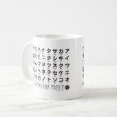 Mug Table japonaise de Hiragana et de katakanas de (Devant gauche)