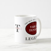 Mug Table Tennis Ping Pong Legend Ajouter Monogramme & (Devant droit)
