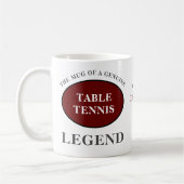 Mug Table Tennis Ping Pong Legend Ajouter Monogramme & (Gauche)