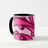 Mug Tableau Abstrait à panneau rose (Devant gauche)
