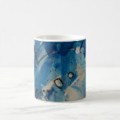 Mug Tableau abstrait bleu et blanc (Centre)