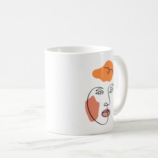 Mug Tableau Abstrait minimaliste (Devant droit)