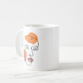 Mug Tableau Abstrait minimaliste (Devant gauche)