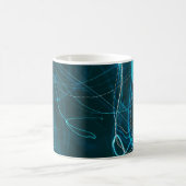 Mug Tableau abstrait noir et bleu (Centre)