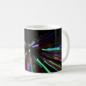 Mug Tableau abstrait rouge, vert et bleu (Devant droit)