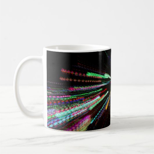 Mug Tableau abstrait rouge, vert et bleu (Gauche)