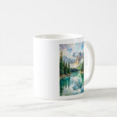 Mug Tableau aquarelle du parc national Jasper (Devant droit)