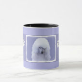 Mug Tableau blanc standard de caniche - Art original d (Centre)