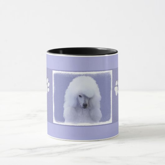 Mug Tableau blanc standard de caniche - Art original d (Centre)