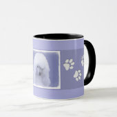 Mug Tableau blanc standard de caniche - Art original d (Devant droit)