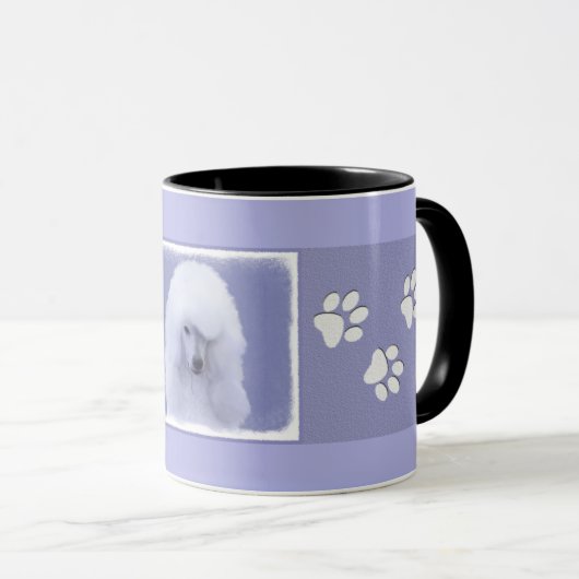 Mug Tableau blanc standard de caniche - Art original d (Devant droit)
